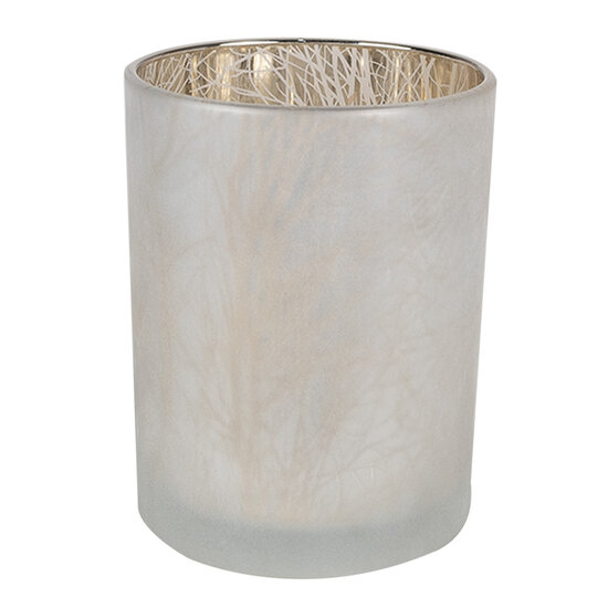 Clayre & Eef | Waxinelichthouder set van 3 Wit ø 7x8 / ø 9x10 / ø 10x12 cm | 6GL4666