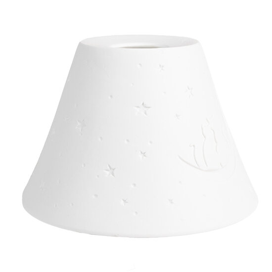 Clayre & Eef | Lampenkap Hang Wit ø 15x10 cm | 6LAK0544