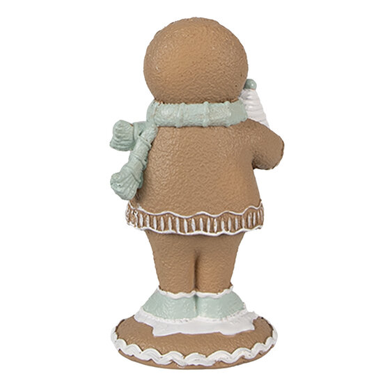 Clayre & Eef | Decoratie peperkoekpop Bruin Groen 6x4x11 cm | 6PR4319