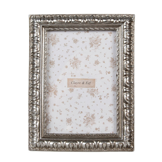 Clayre & Eef | Fotolijst Zilverkleurig 14x2x19 cm / 10x15 cm | 2F1171