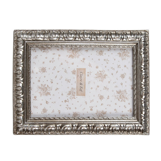 Clayre & Eef | Fotolijst Zilverkleurig 14x2x19 cm / 10x15 cm | 2F1171