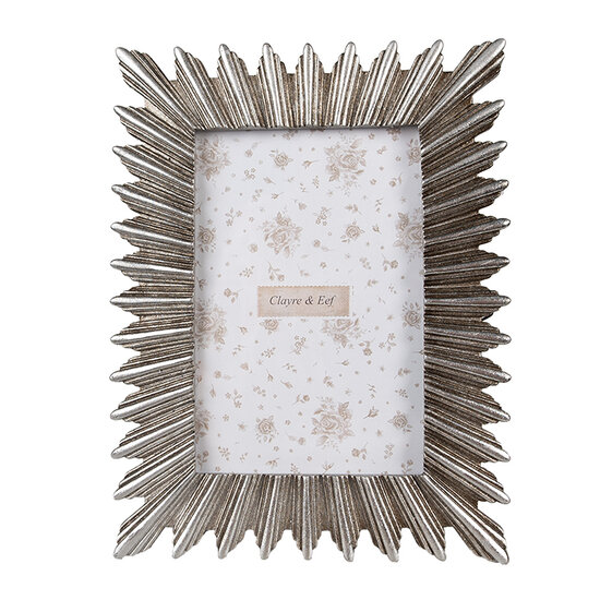 Clayre & Eef | Fotolijst Zilverkleurig 17x2x22 cm / 10x15 cm | 2F1174