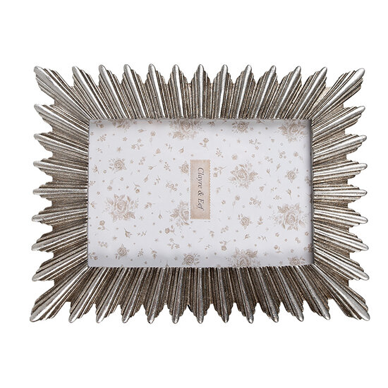Clayre & Eef | Fotolijst Zilverkleurig 17x2x22 cm / 10x15 cm | 2F1174