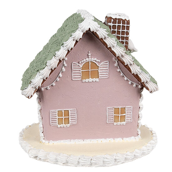 Clayre & Eef | Decoratie Huis Roze 13x13x12 cm | 6PR4355