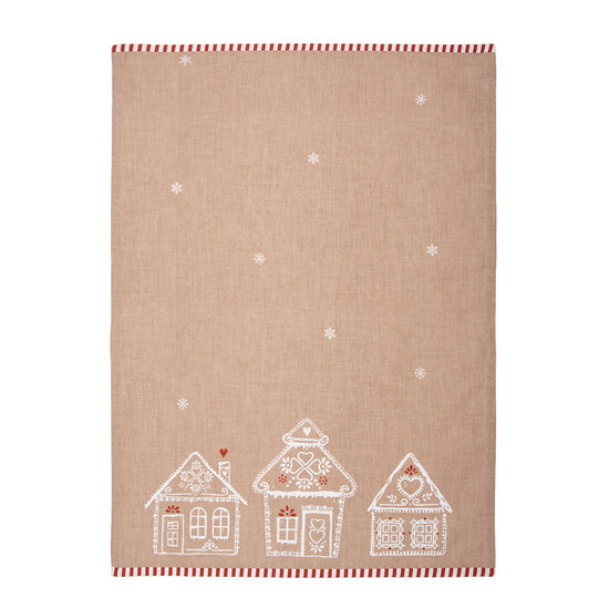 Clayre & Eef | Theedoek Bruin Wit 50x70 cm | GBB42-2