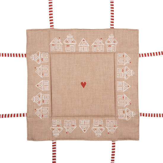 Clayre & Eef | Broodmand Bruin Wit 35x35x8 cm | GBB47
