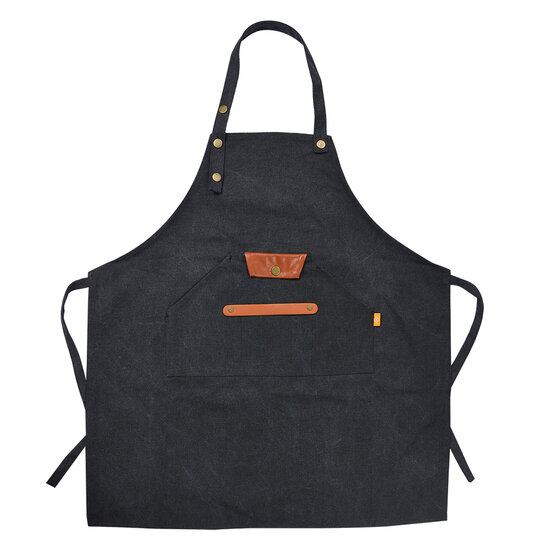 Clayre & Eef | Keukenschort Zwart 78x70 cm | KT041.039BL