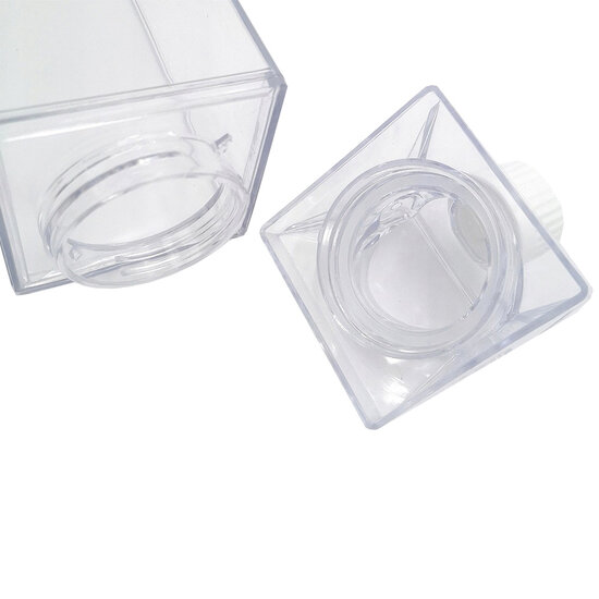 Clayre & Eef | Drinkfles Transparant zwart 6x6x20 cm / 500 ml | 65700