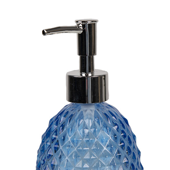 Clayre & Eef | Zeepdispenser Blauw ø 9x18 cm /350 ml | 6GL4904