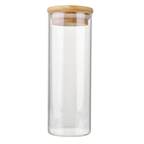 Clayre & Eef | Voorraadpot Deksel Transparant ø 5x16 cm | 6GL4910L