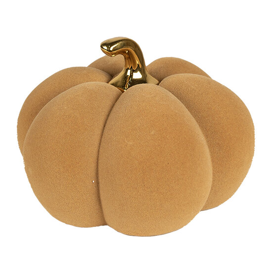 Clayre & Eef | Decoratie Pompoen Geel Goudkleurig ø 18x14 cm | 65536
