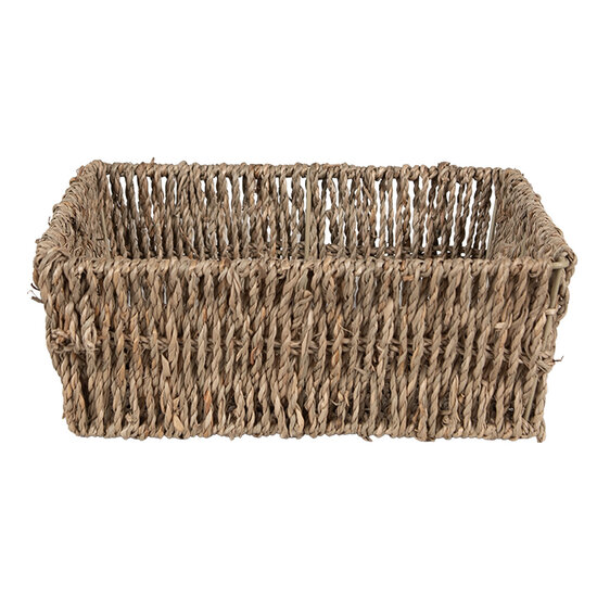 Clayre & Eef | Opbergmanden Set van 3 Bruin 23x23x8 / 21x21x7 / 17x17x6 cm | 65711