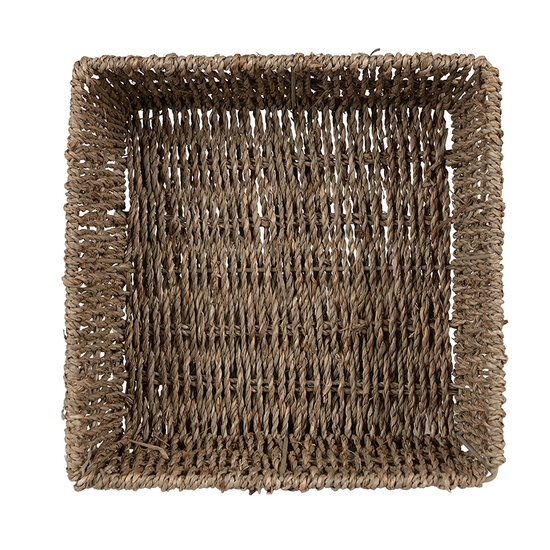 Clayre & Eef | Opbergmanden Set van 3 Bruin 23x23x8 / 21x21x7 / 17x17x6 cm | 65711