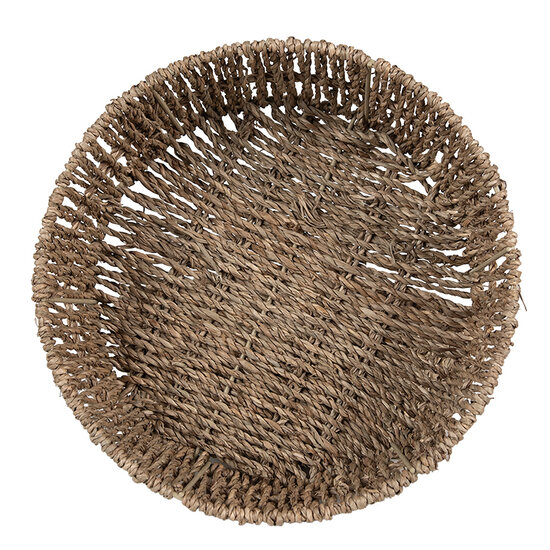 Clayre & Eef | Opbergmanden Set van 3 Bruin ø 24x8 / ø 22x7 / ø 19x6 cm | 65712