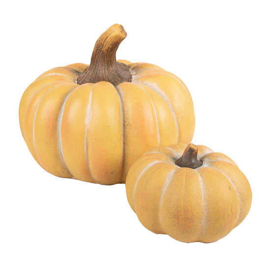 Clayre & Eef | Decoratie Pompoen Geel Bruin ø 15x10 cm | 6CE1759