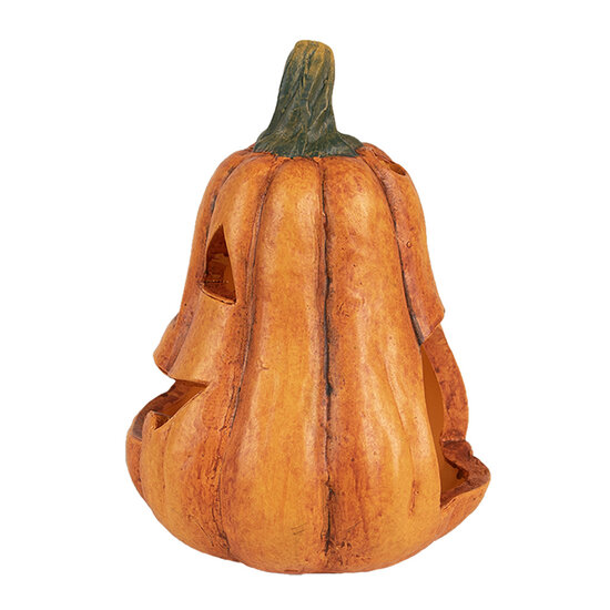 Clayre & Eef | Decoratie Pompoen Oranje Groen ø 12x17 cm | 6CE1803