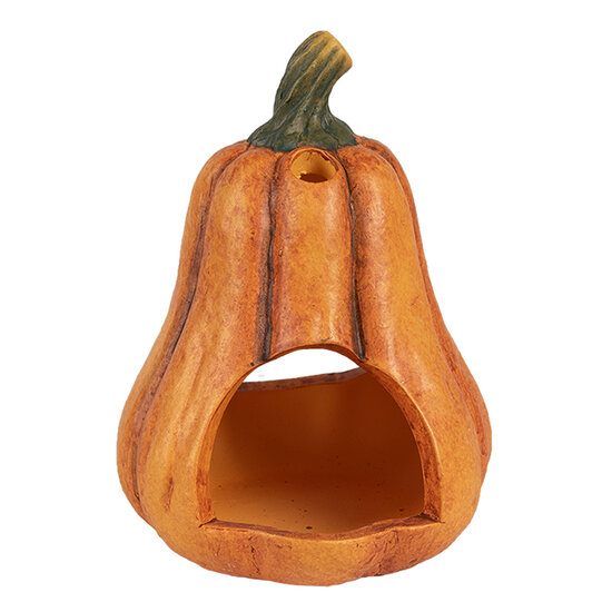 Clayre & Eef | Decoratie Pompoen Oranje Groen ø 12x17 cm | 6CE1803