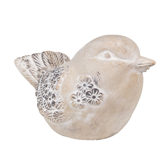 Clayre & Eef | Bloempot Binnen Vogel Beige Bruin 25x14x14 cm | 6TE0541