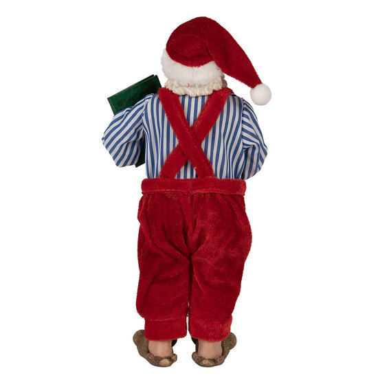 Clayre & Eef | Kerstdecoratie Kerstman Rood Wit 13x10x27 cm | 65590