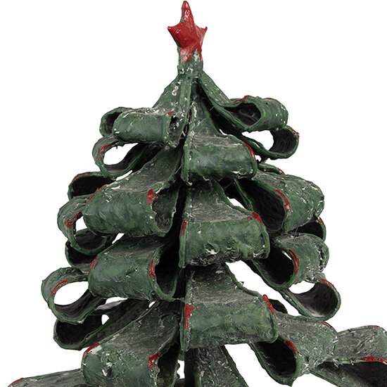 Clayre & Eef | Kerstdecoratie Kerstboom Groen Rood ø 21x24 cm | 65870