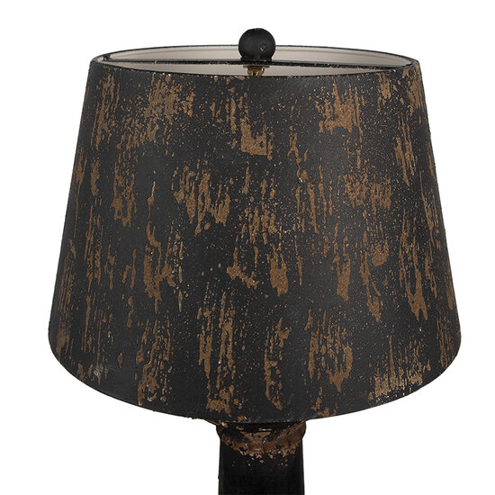 Clayre & Eef | Bureaulamp Bruin Zwart ø 35x64 cm E27/max 1x60W | 6LMC0089