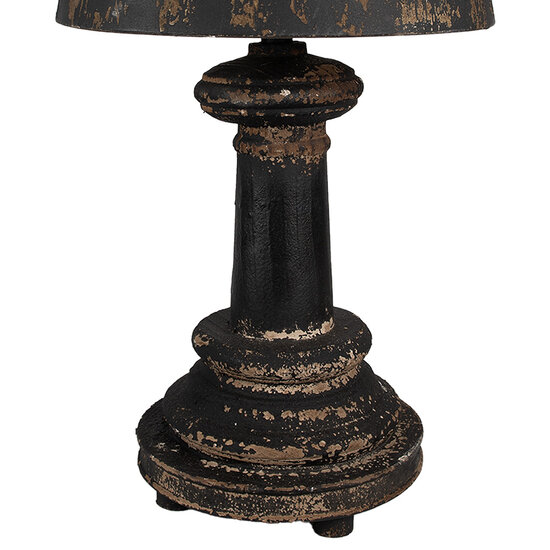 Clayre & Eef | Bureaulamp Bruin Zwart ø 35x64 cm E27/max 1x60W | 6LMC0089