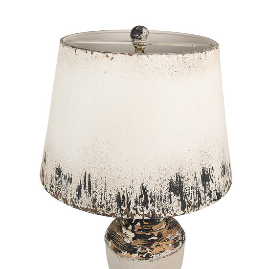 Clayre &amp; Eef   | Bureaulamp Beige &oslash; 32x60 cm E27/max 1x60W | 6LMC0091