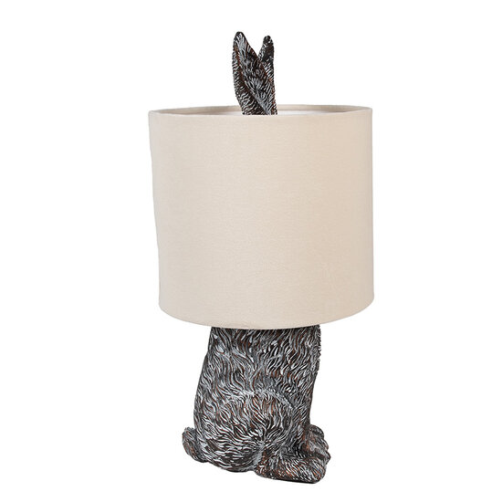 Clayre &amp; Eef   | Tafellamp Konijn Bruin Beige &oslash; 20x43 cm E27/max 1x60W | 6LMC0099VBE