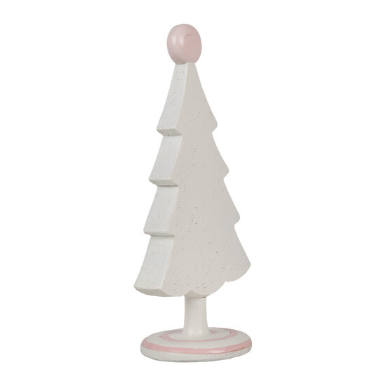 Clayre & Eef | Decoratie Kerstboom Roze 12x9x25 cm | 6PR4219