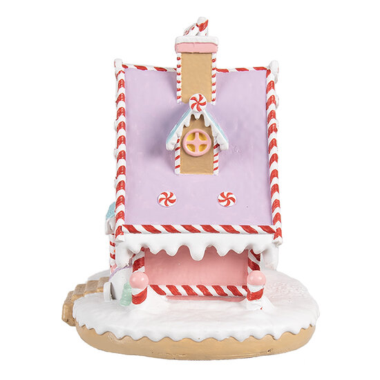 Clayre & Eef | Decoratie Huis Roze Paars 16x13x15 cm | 6PR4268