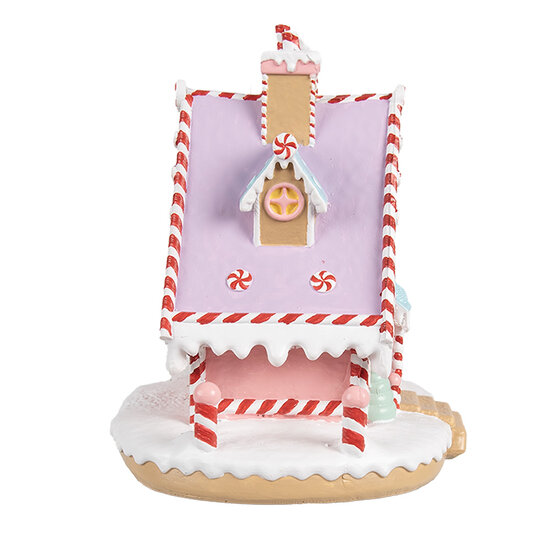 Clayre & Eef | Decoratie Huis Roze Paars 16x13x15 cm | 6PR4268