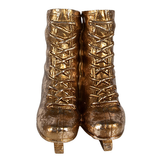 Clayre & Eef | Decoratie Schaatsen Goudkleurig 15x12x17 cm | 6PR4280