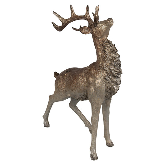 Clayre & Eef | Decoratie Hert Bruin Goudkleurig 33x16x42 cm | 6PR4294
