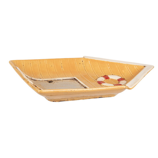 Clayre & Eef | Dinerbord Geel Beige 25x17x3 cm | 6CE1867