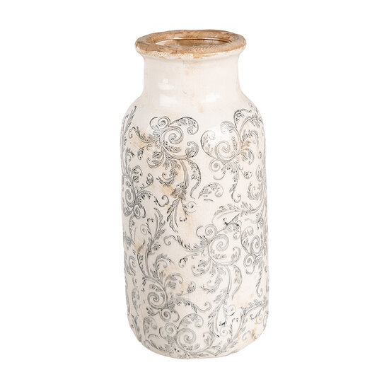 Clayre & Eef | Vaas Beige Grijs ø 15x32 cm | 6CE1927L