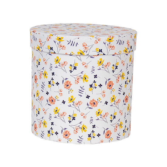 Clayre & Eef | Hoedendoos Set van 3 Wit ø 19x19 / ø 17x17 / ø 15x15 cm | 66007