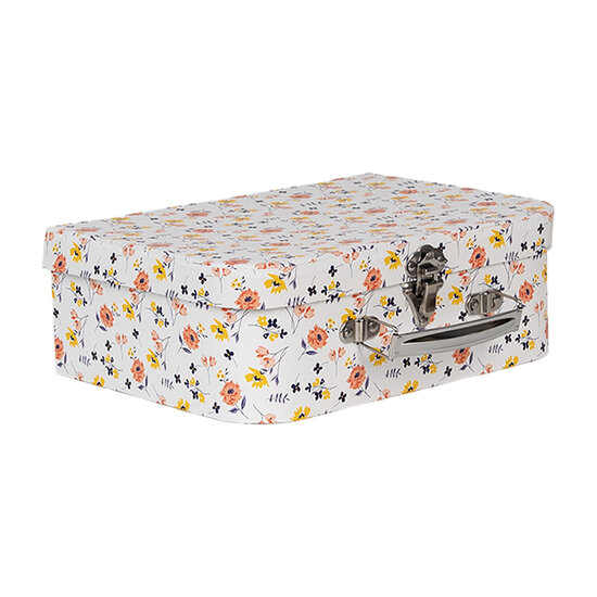Clayre & Eef | Decoratie koffer Set van 3 Wit 30x22x9/25x20x9/20x17x8 cm | 66011