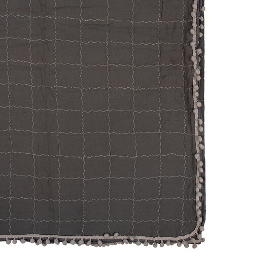 Clayre & Eef | Bedsprei Grijs 220x240 cm / 2x kussensloop 50x70 cm | Q209.061