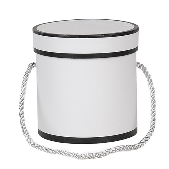 Clayre & Eef | Kado doosje Wit ø 12x12 cm | 66009W