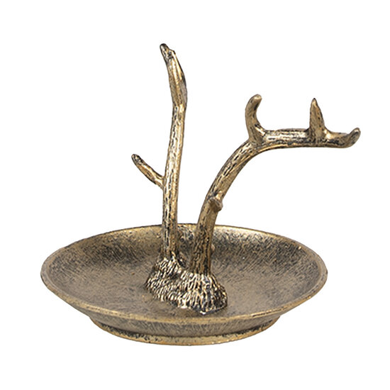 Clayre & Eef | Decoratief Schaaltje Goudkleurig 11x9x8 cm | 6Y5662
