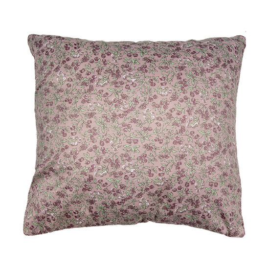 Clayre & Eef | Kussenhoes Paars Beige 40x40 cm | Q201.020