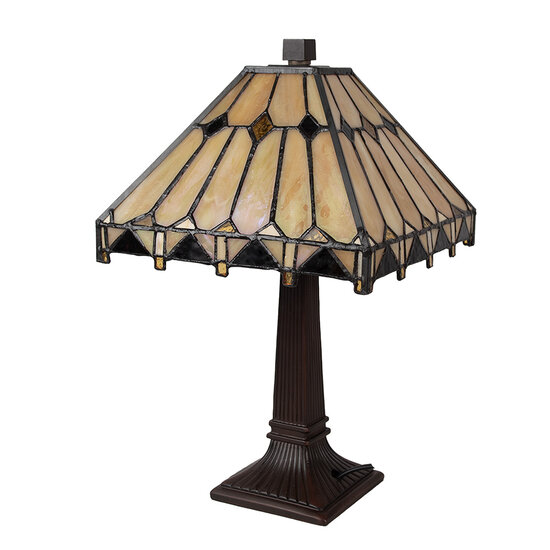 Clayre & Eef | Tafellamp Tiffany 23x23x38 cm E14/max 1x40W | 5LL-5452