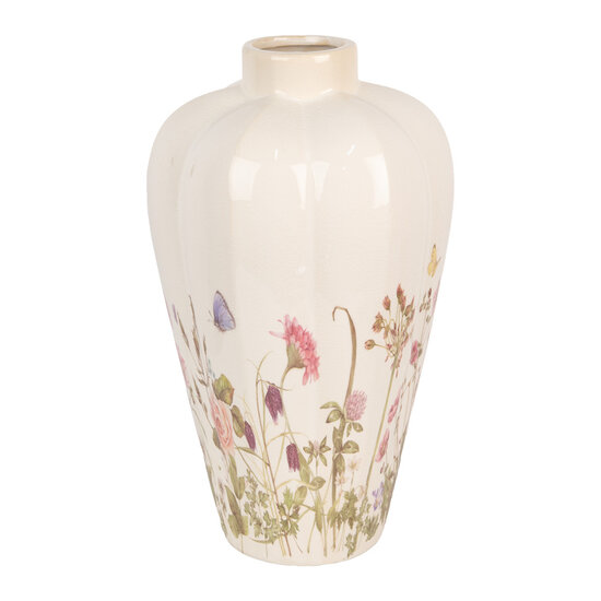 Clayre & Eef | Vaas Beige Roze ø 24x40 cm | 6CE1938L