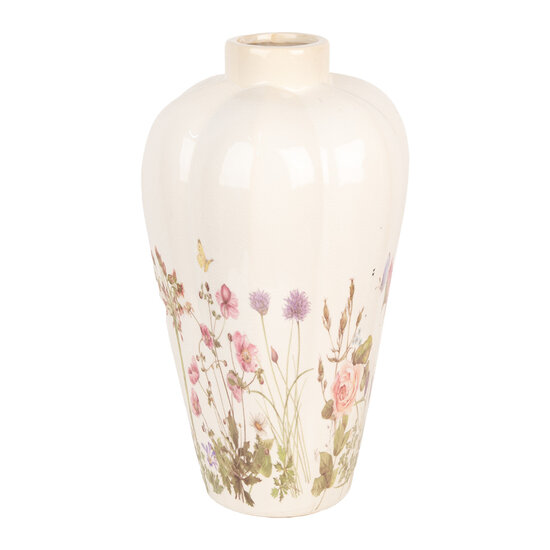Clayre & Eef | Vaas Beige Roze ø 24x40 cm | 6CE1938L