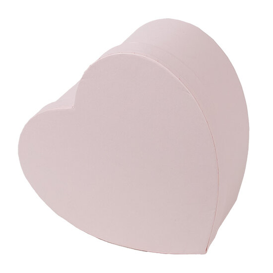 Clayre &amp; Eef   | Doos hartvorm (3) Roze 21x20x9/18x17x7/15x14x6 cm | 66025