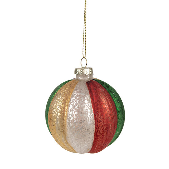 Clayre & Eef | Kerstballen Set van 4 Meerkleurig ø 8x8 cm | 6GL2736GG
