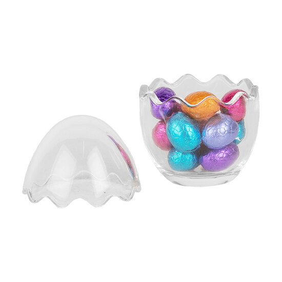 Clayre & Eef | Bonbonniere met deksel Transparant ø 8x12 cm | 6GL4999