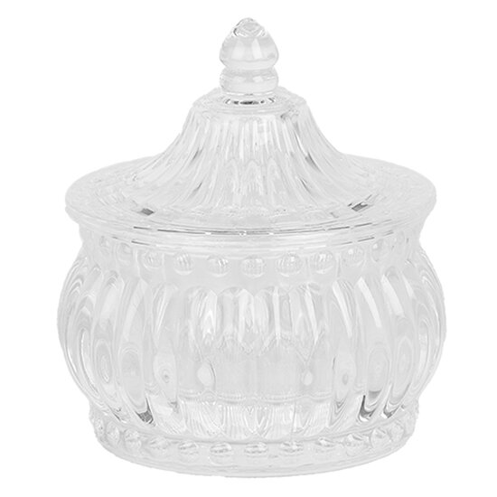 Clayre & Eef | Bonbonniere met deksel Transparant ø 10x11 cm | 6GL5005