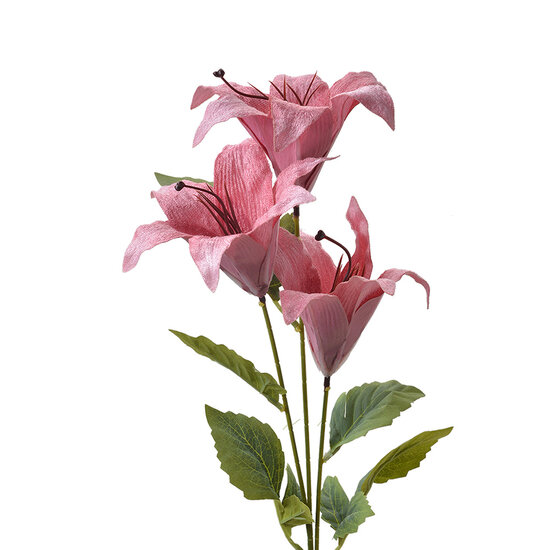 Clayre & Eef | Decoratie tak met bloemen Roze Groen 15x10x72 cm | 6PL0337P
