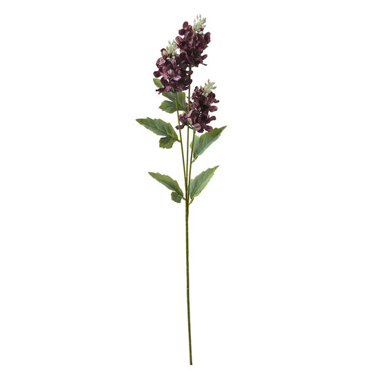 Clayre & Eef | Decoratie tak met bloemen Paars Groen 12x5x71 cm | 6PL0338R